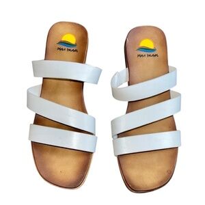 Maui Island Sandals White‎ Size 9